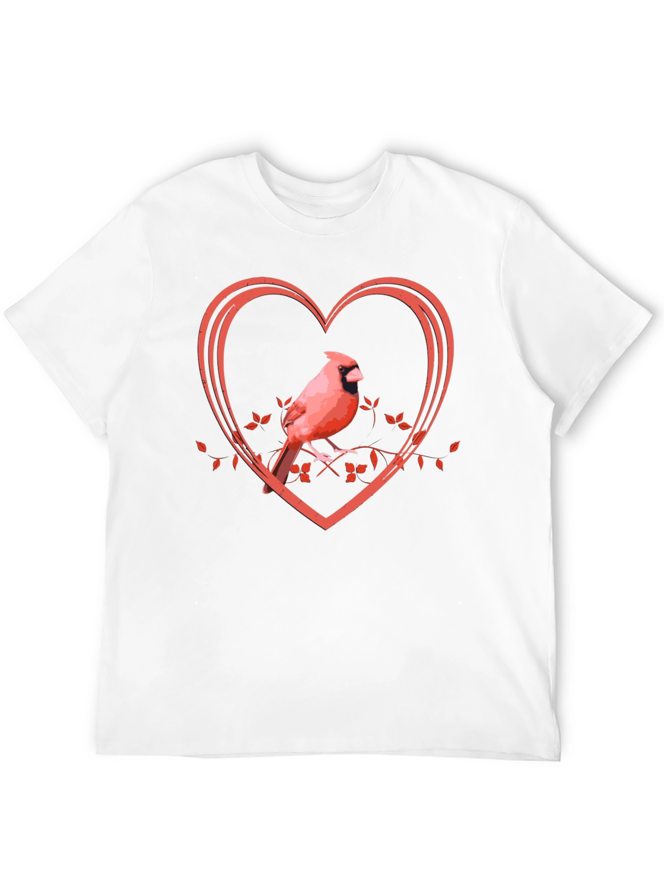 Cardinal Heart Graphic Tee - Black Unisex T-Shirt