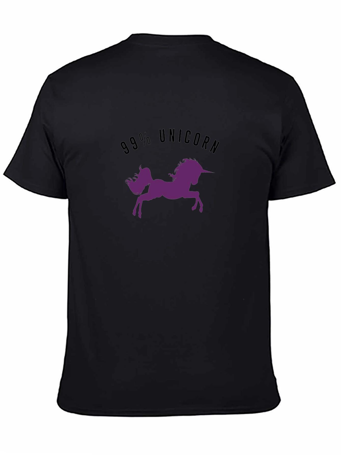 99% Unicorn Graphic T-Shirt - Black