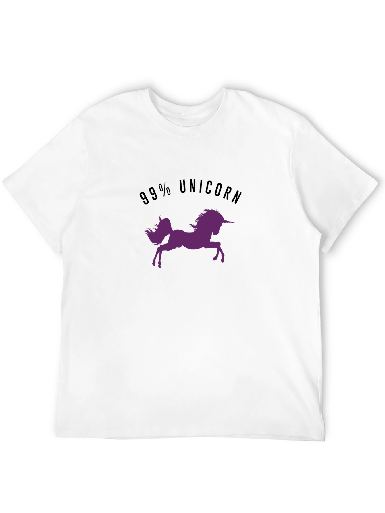 99% Unicorn Graphic T-Shirt - Black