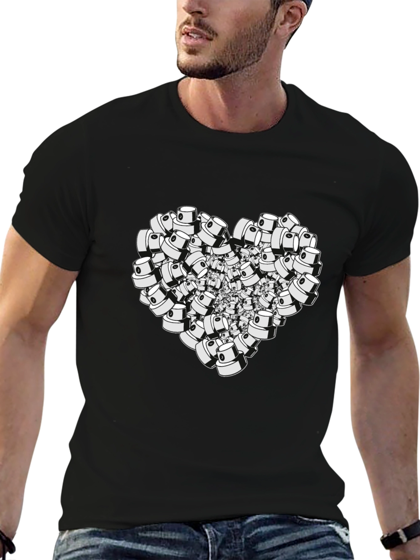 Spray Cap Heart T-Shirt - Graffiti Lover Tee