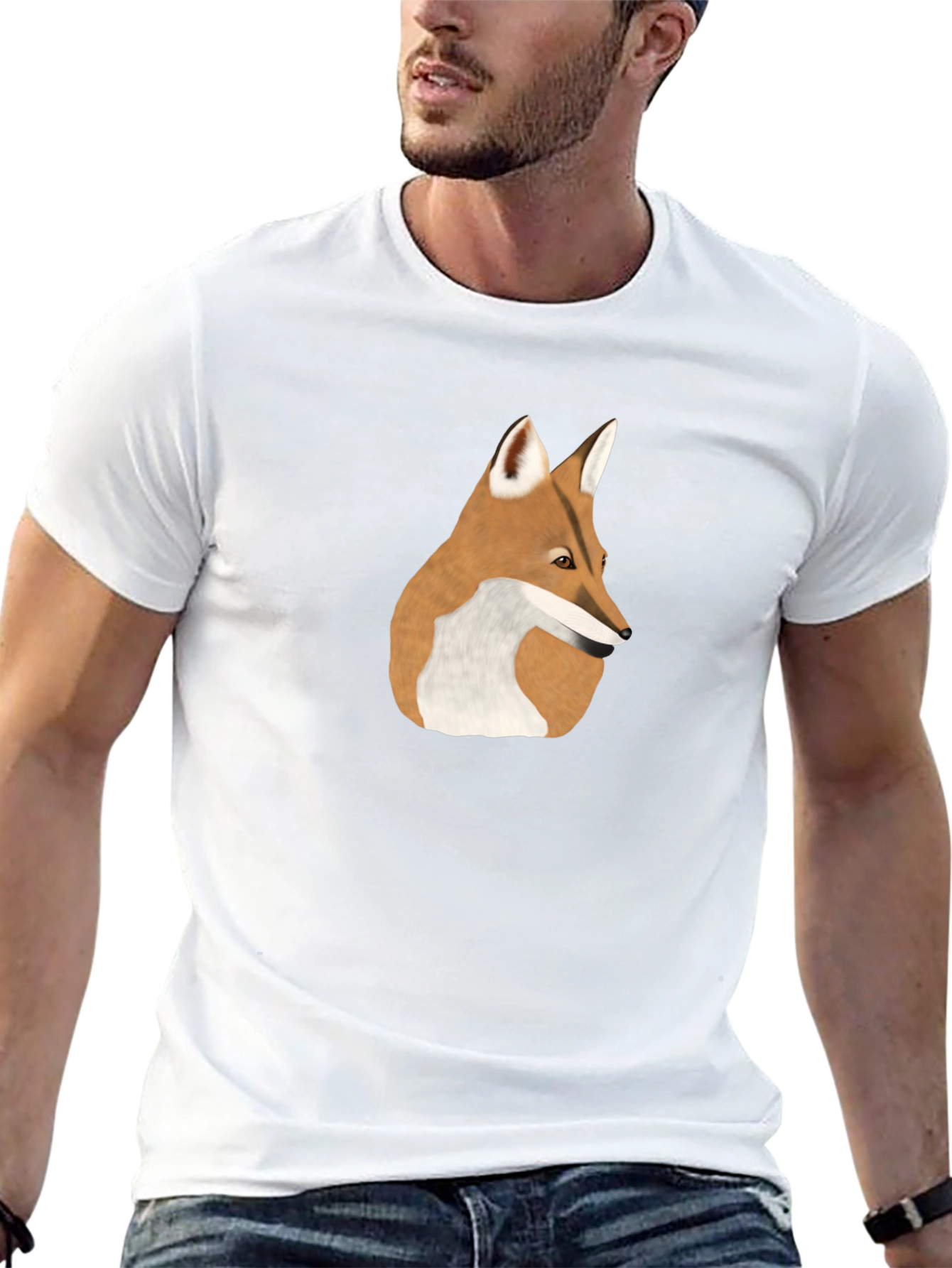 Fox Head Graphic Tee - Premium Cotton