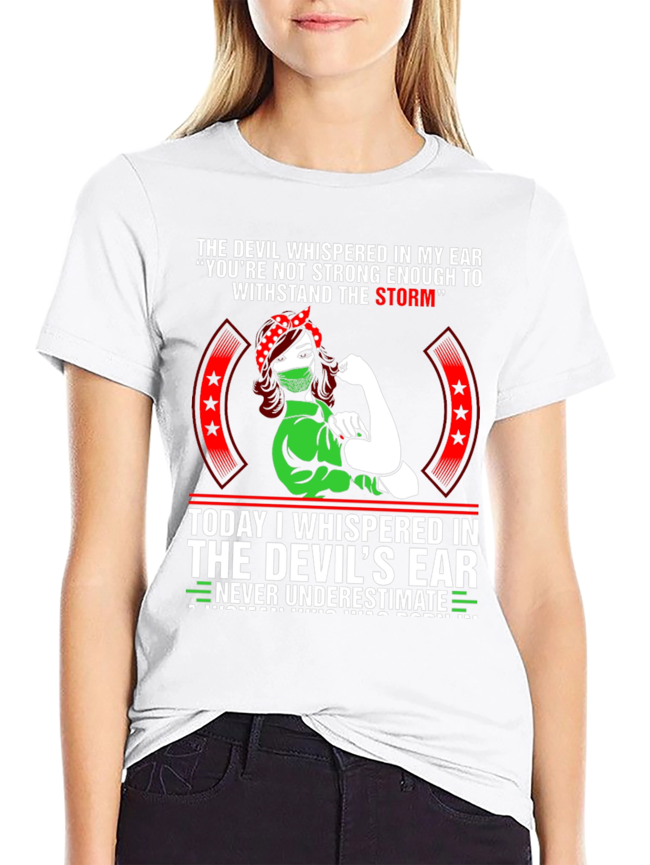 Womens The Devil T-Shirt - Strong Woman Design