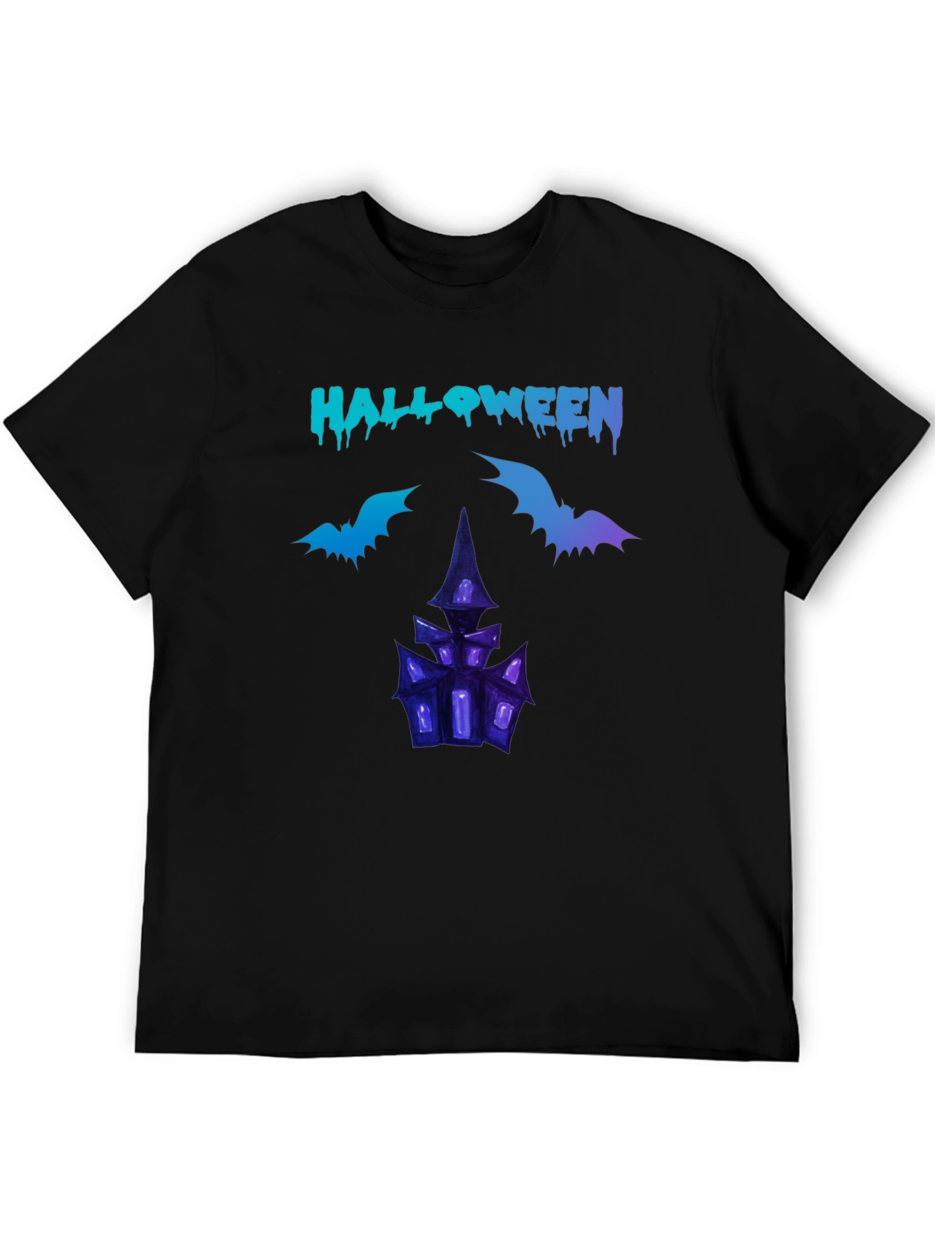 Halloween T-Shirt with Spooky House Design