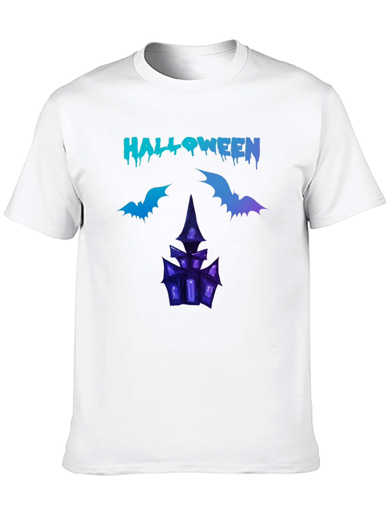 Halloween T-Shirt with Spooky House Design