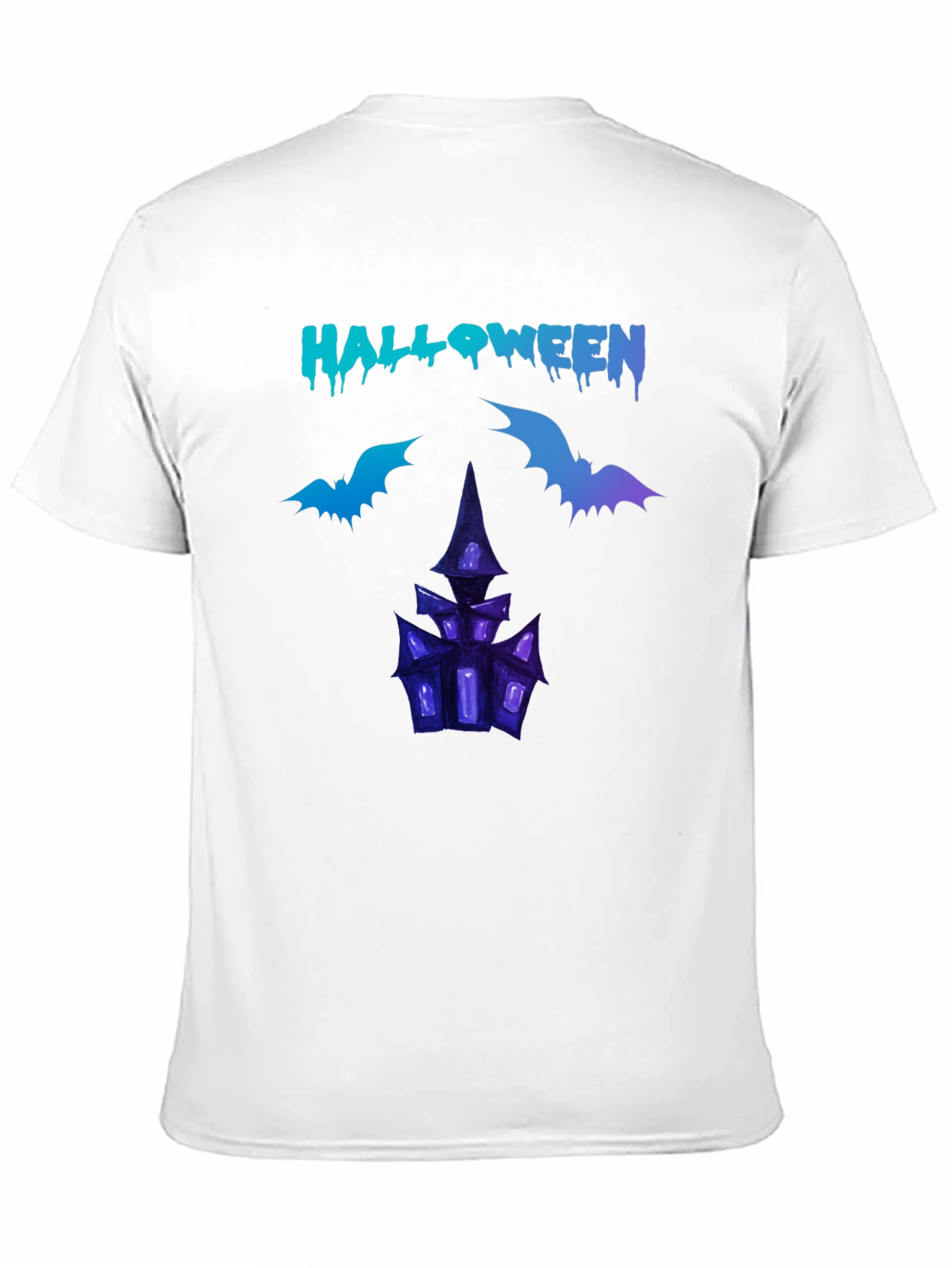 Halloween T-Shirt with Spooky House Design