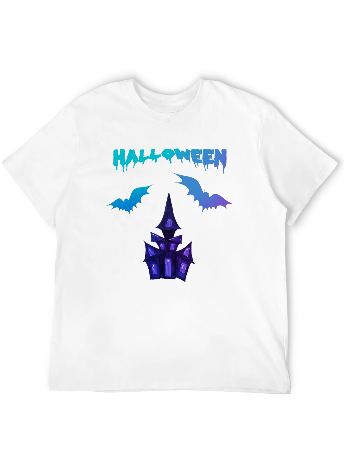 Halloween T-Shirt with Spooky House Design