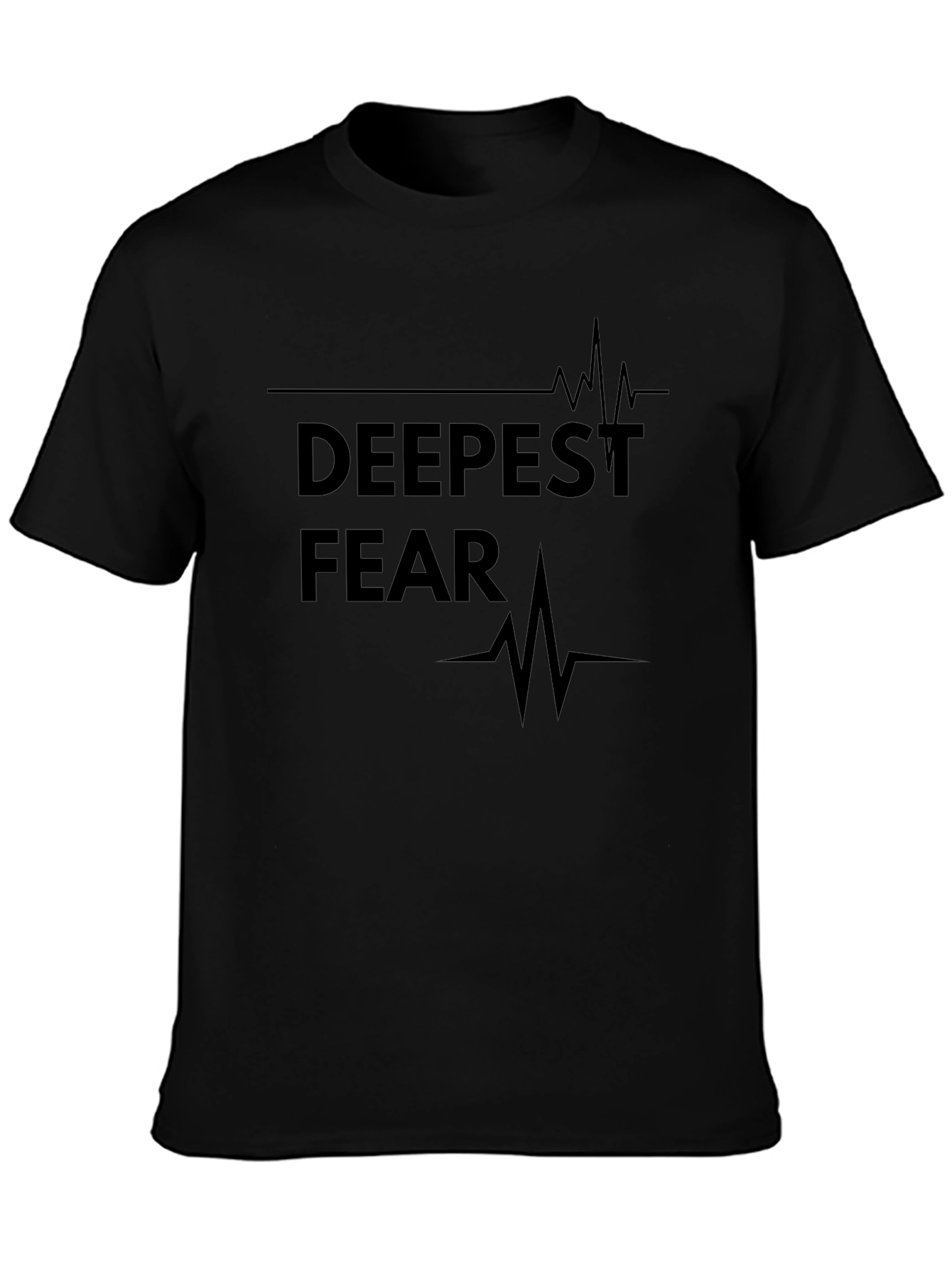 Deepest Fear Graphic Tee - Black Cotton Blend T-Shirt