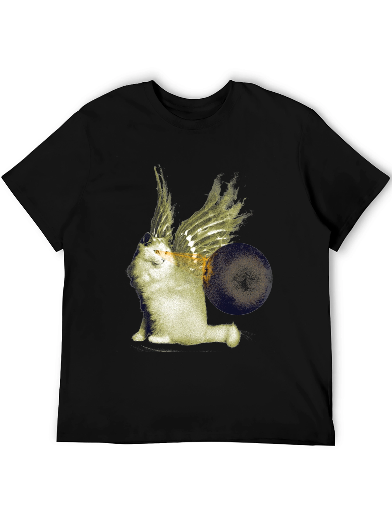 Winged Cat Graphic Tee - Unique Design