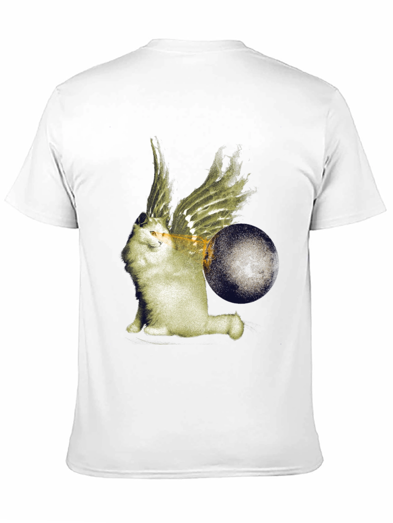 Winged Cat Graphic Tee - Unique Design