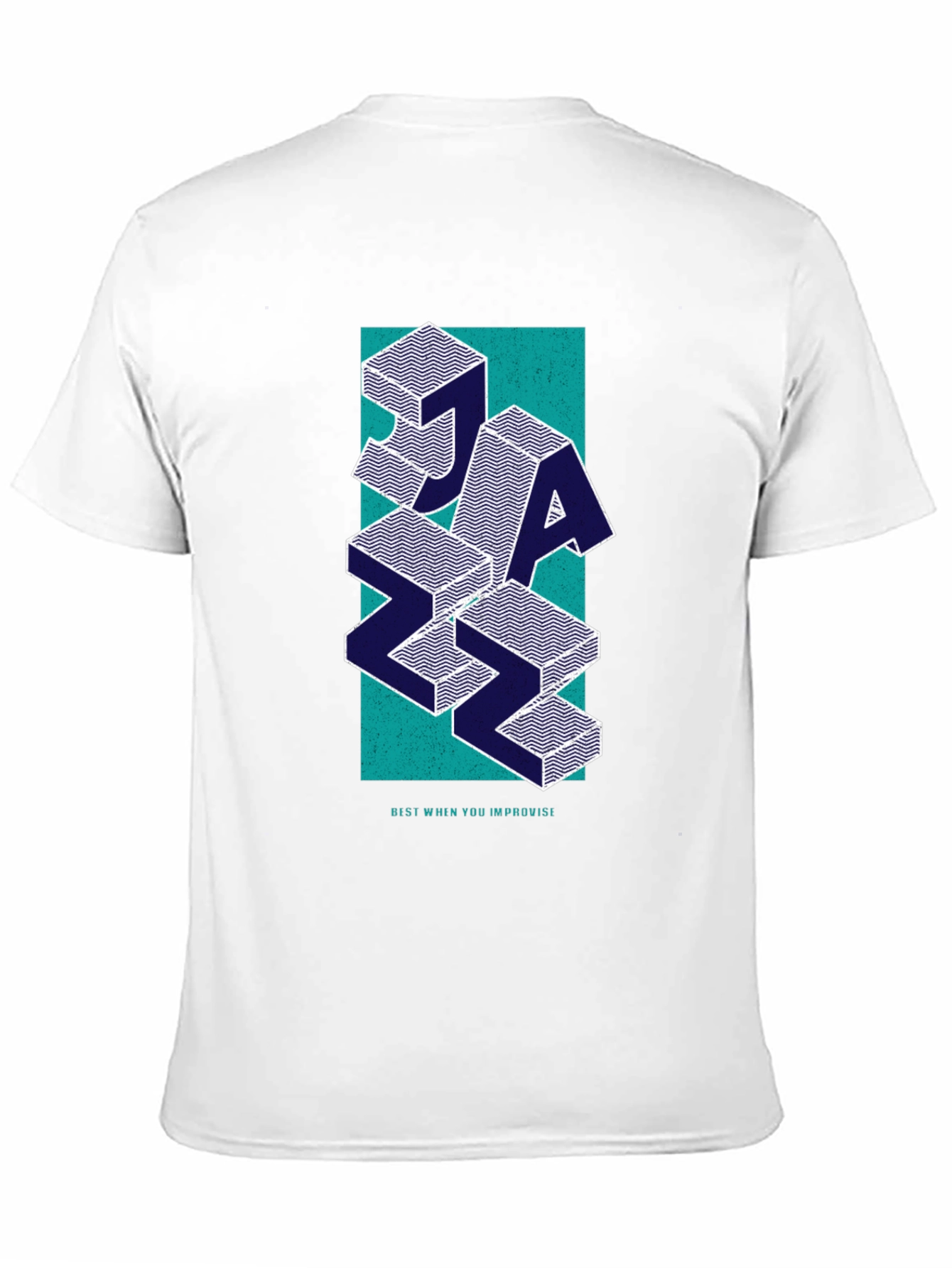 Geometric Jazz Graphic Tee - Black