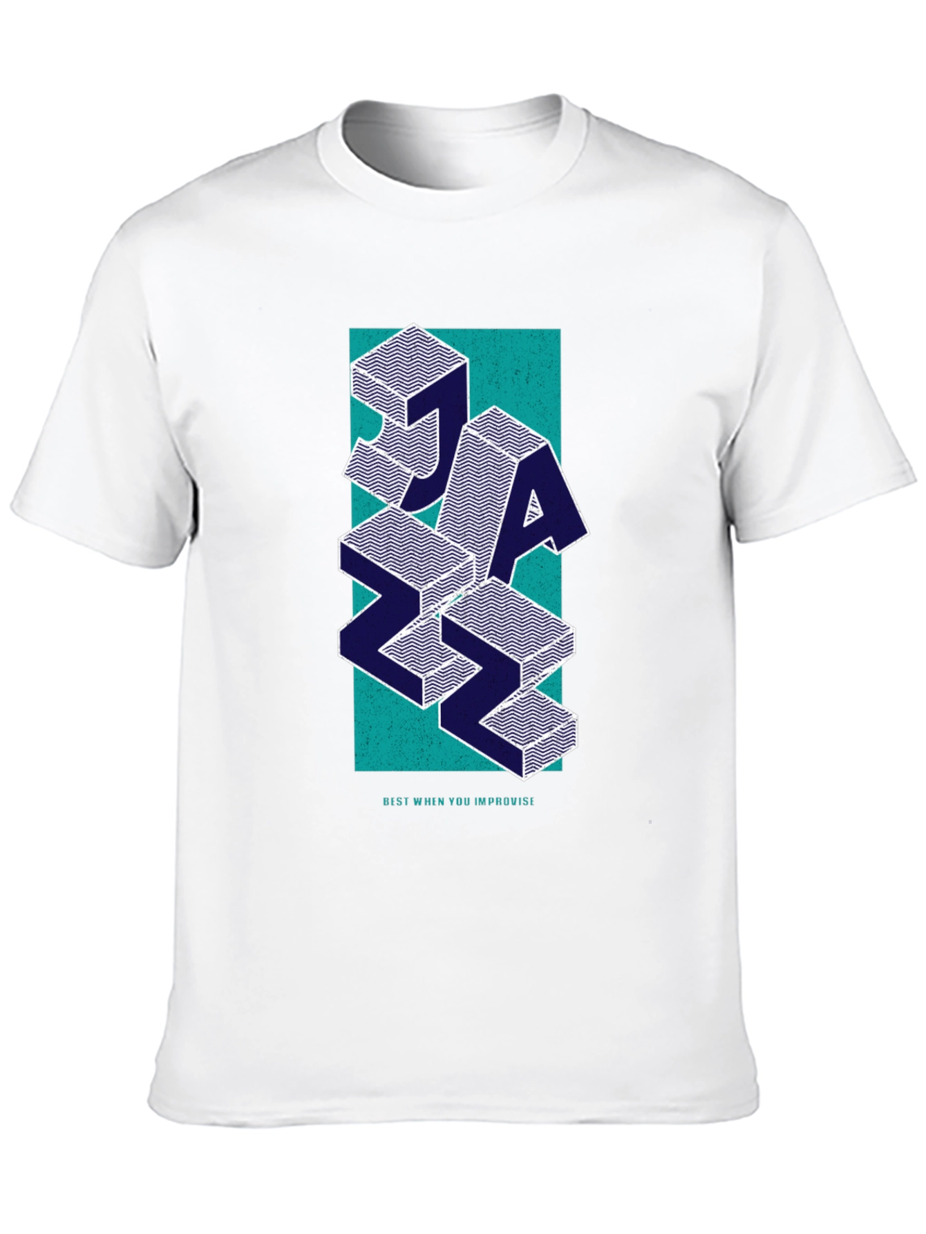 Geometric Jazz Graphic Tee - Black