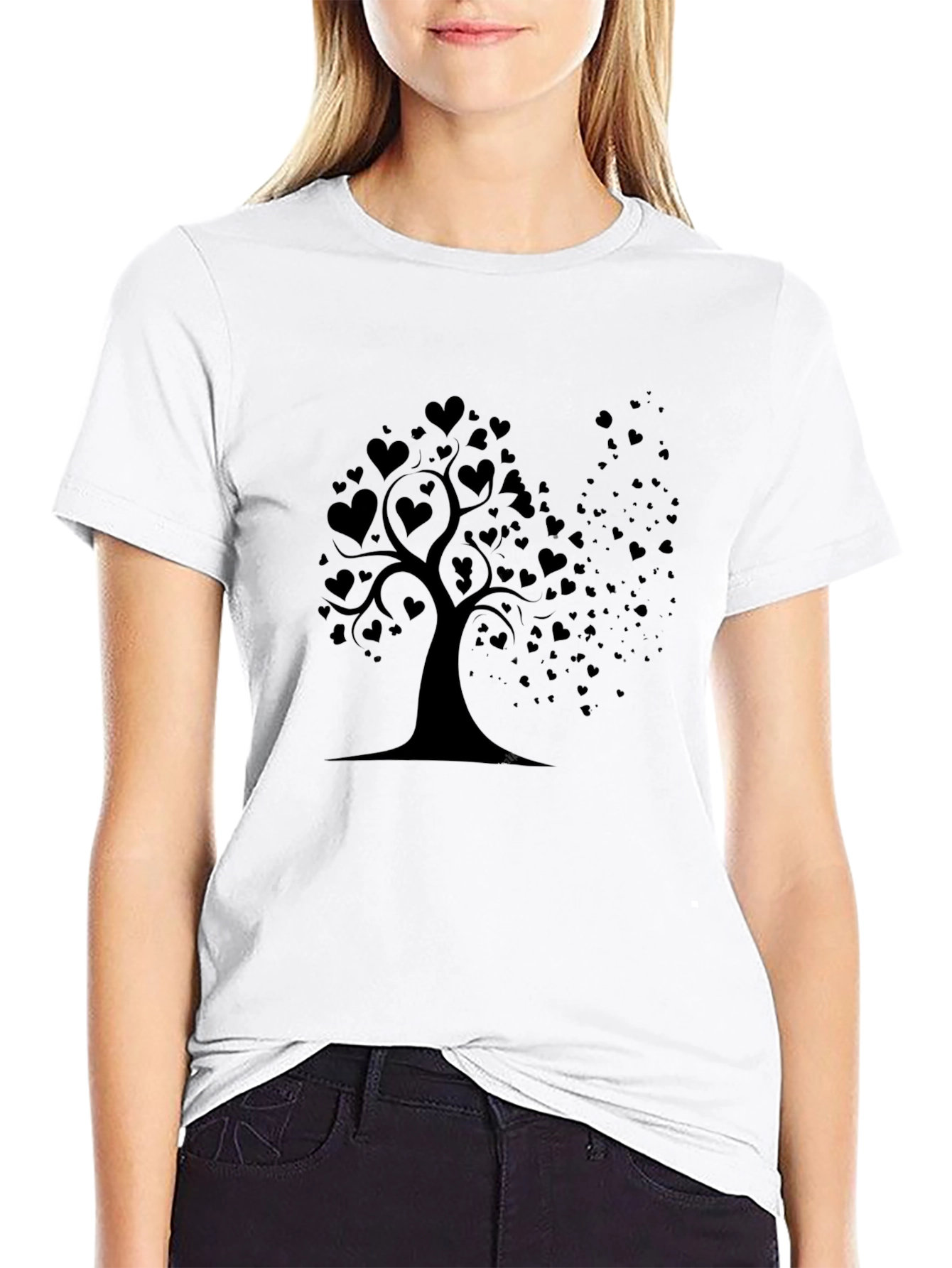 Heart Tree Graphic Tee - Black