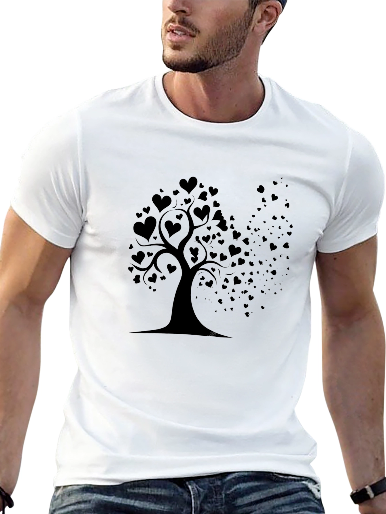 Heart Tree Graphic Tee - Black