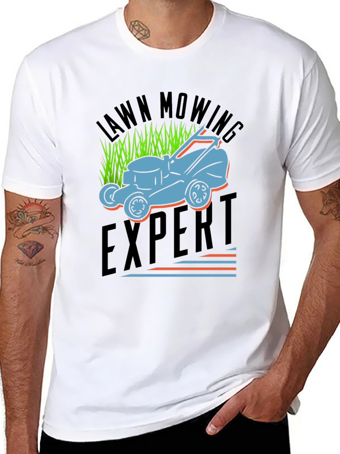 Lawn Mowing Expert Graphic T-Shirt - Comfortable Fit