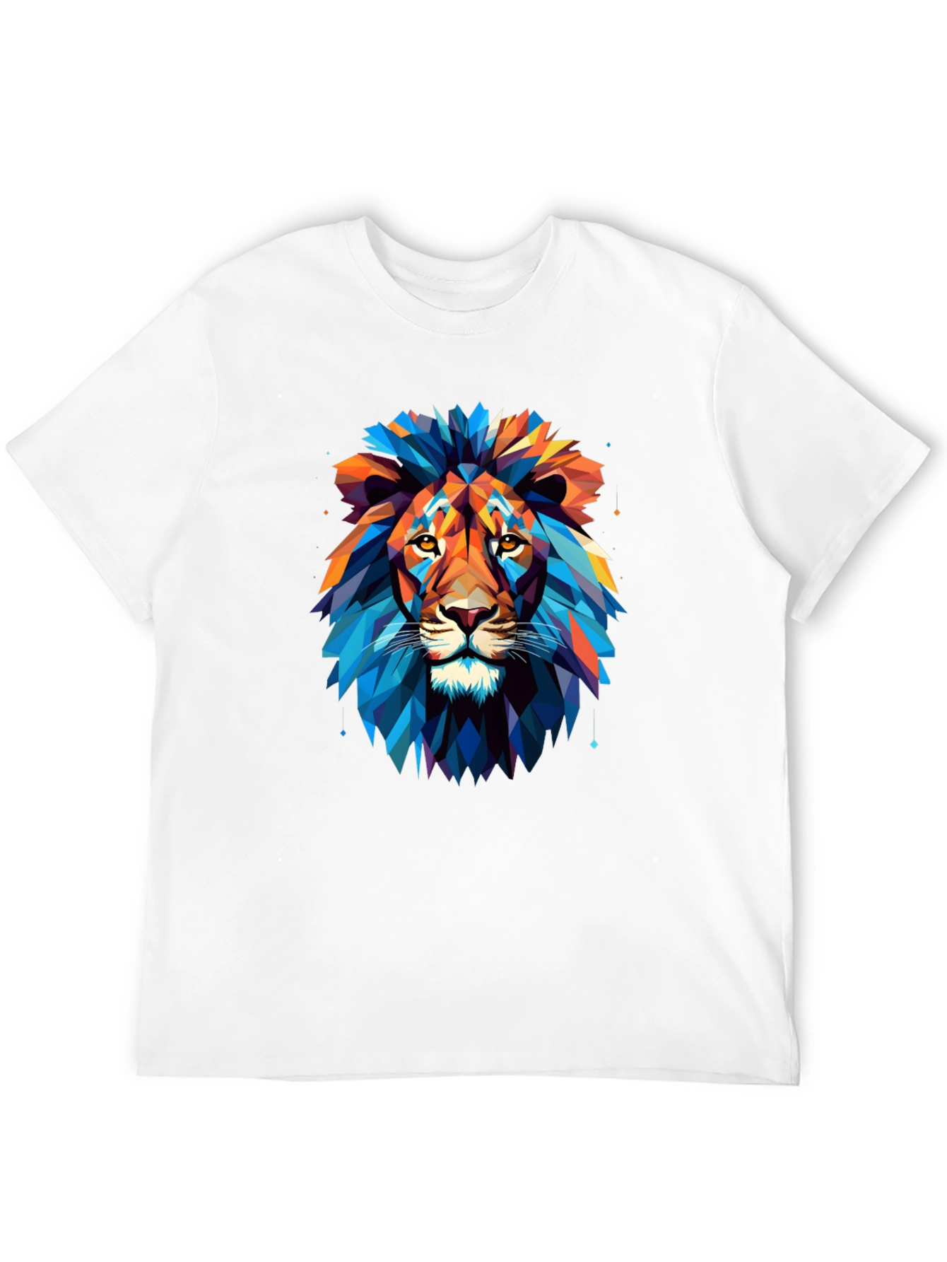 Geometric Lion Graphic T-Shirt - Bold Statement Tee
