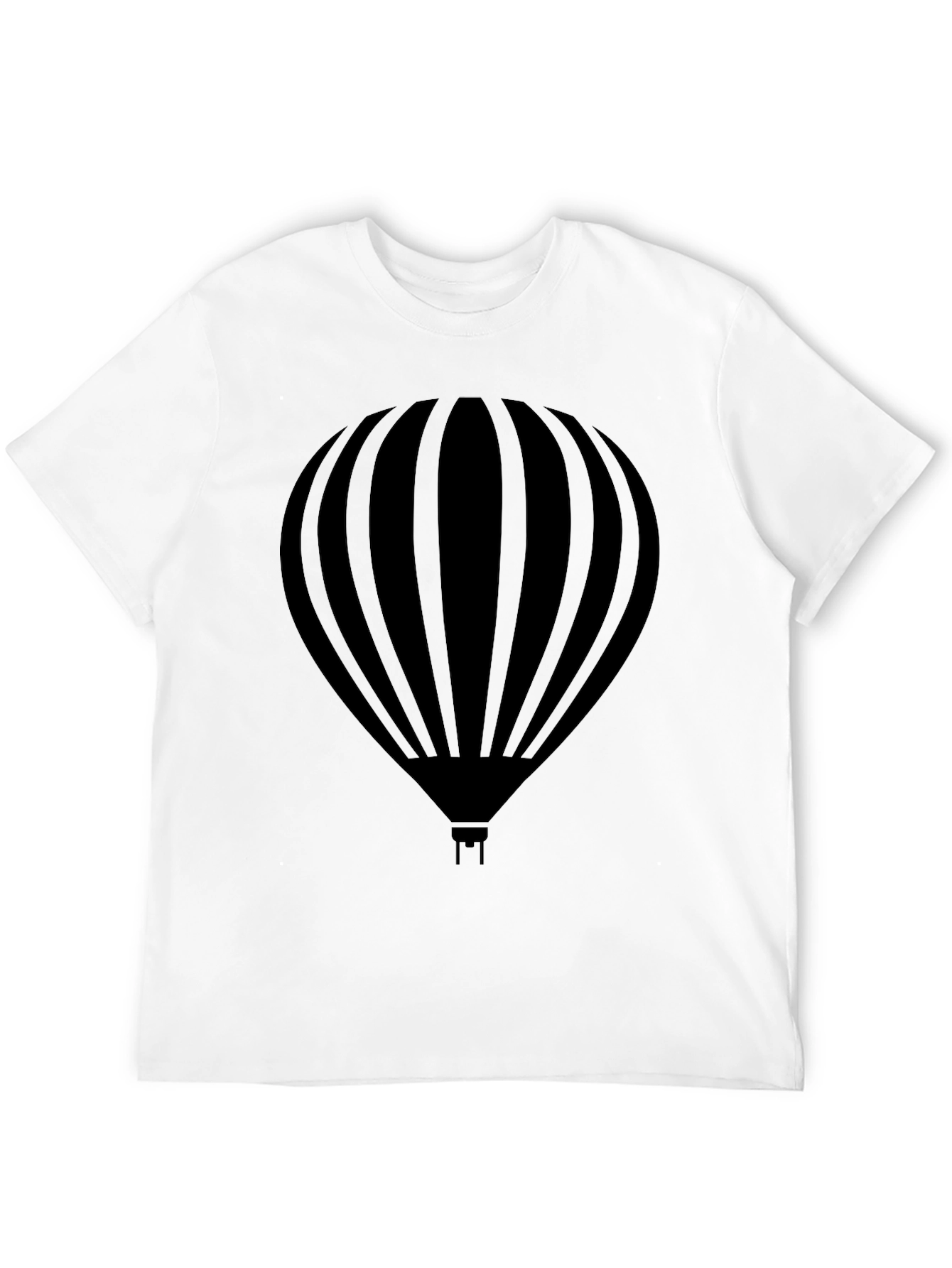 Mens Black Hot Air Balloon Graphic Tee