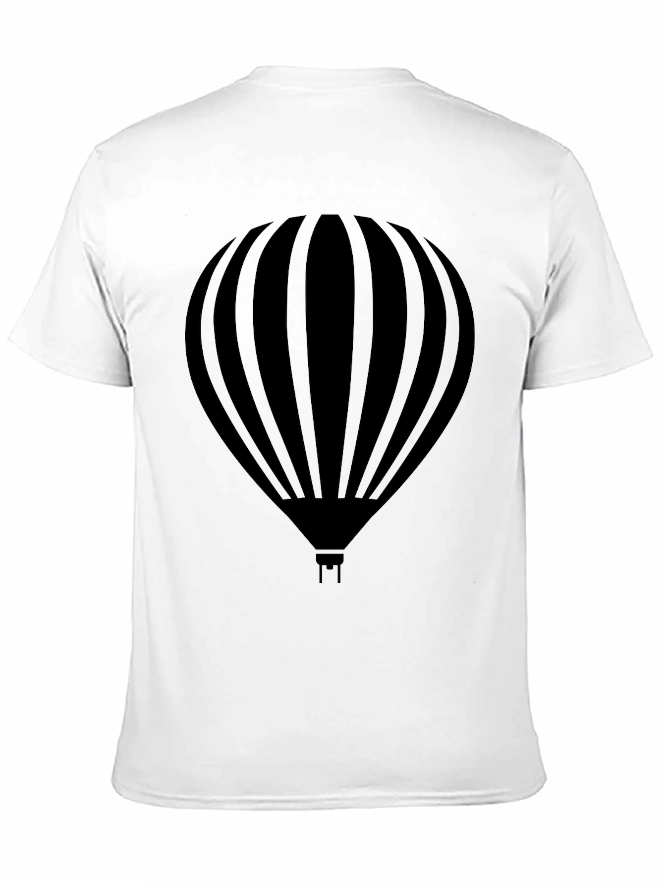 Mens Black Hot Air Balloon Graphic Tee