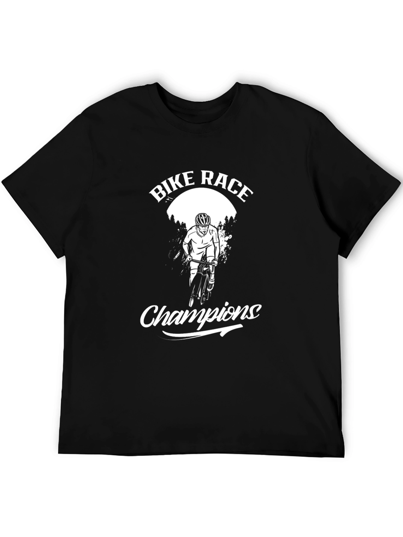 Bike Race Champion Black T-Shirt