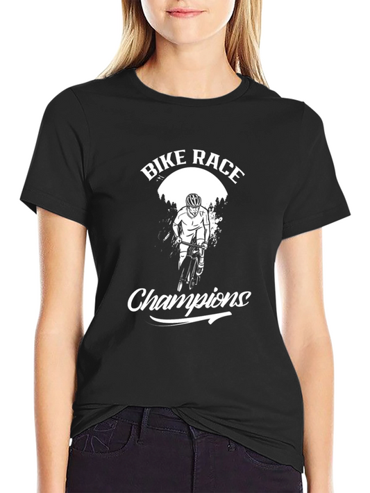 Bike Race Champion Black T-Shirt