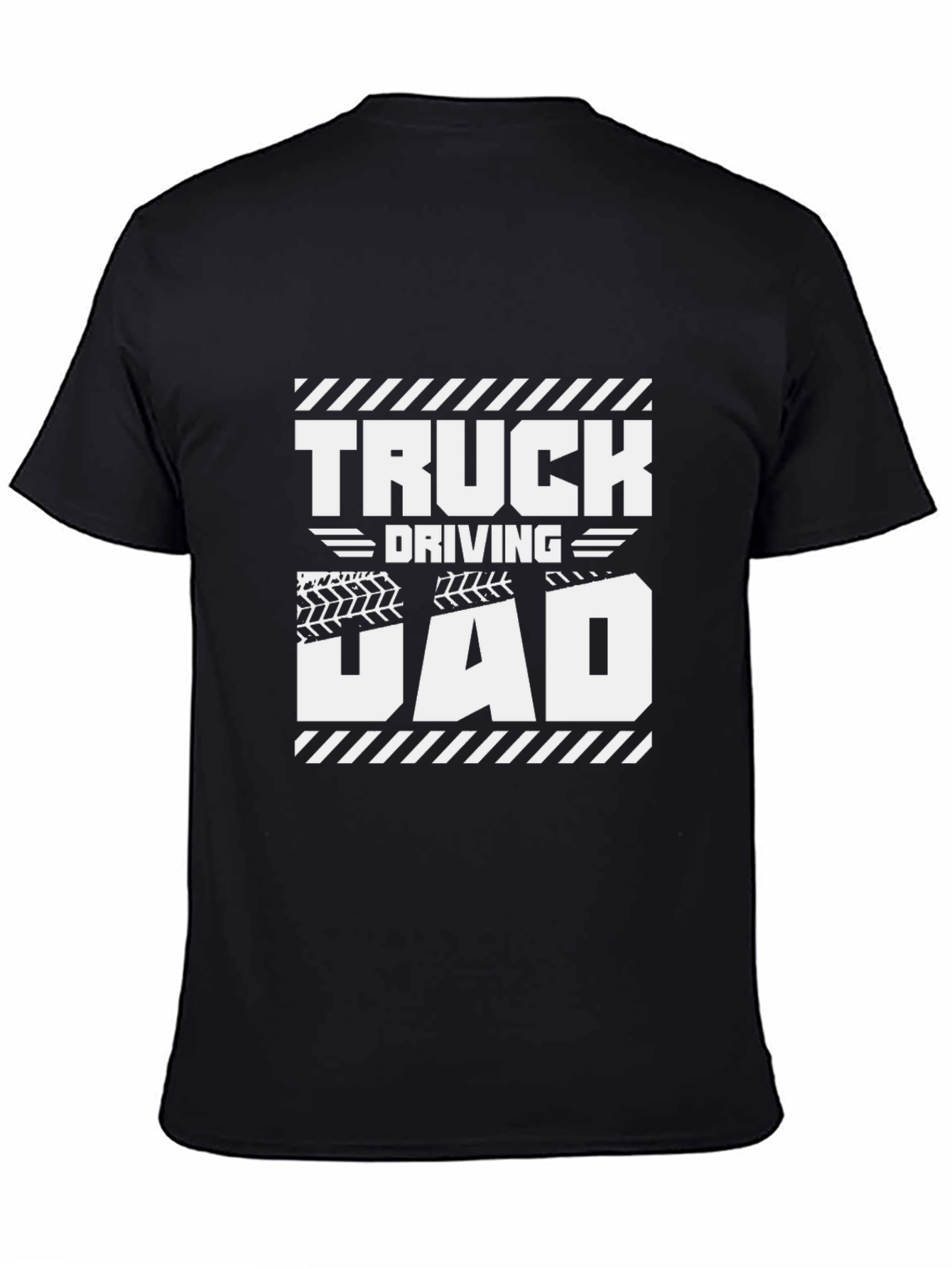 Truck Driving Dad Black Graphic T-Shirt