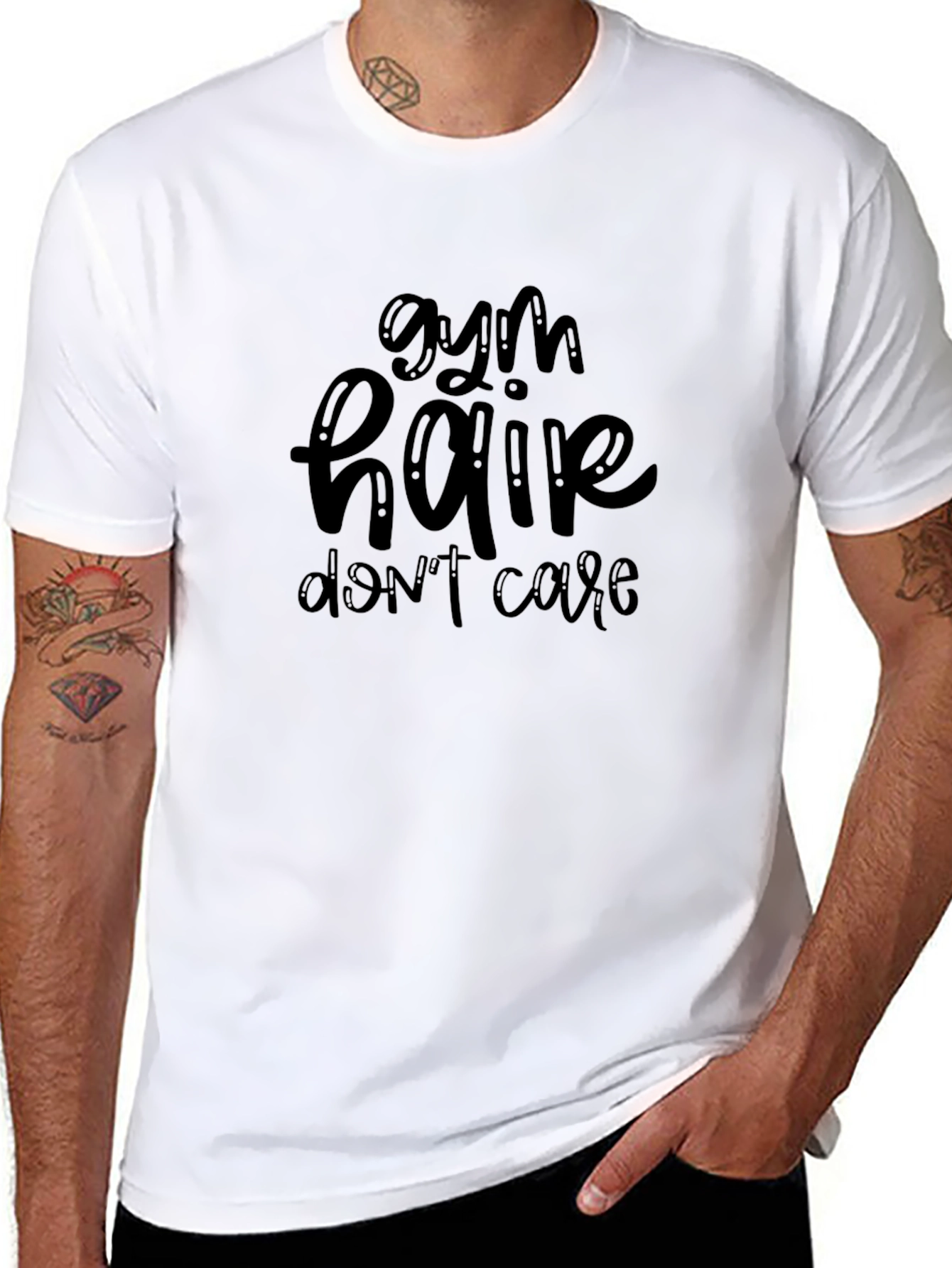 Gym Hair Dont Care Black T-Shirt
