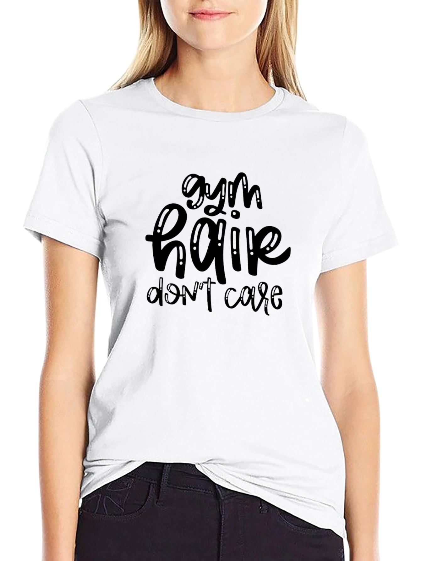 Gym Hair Dont Care Black T-Shirt