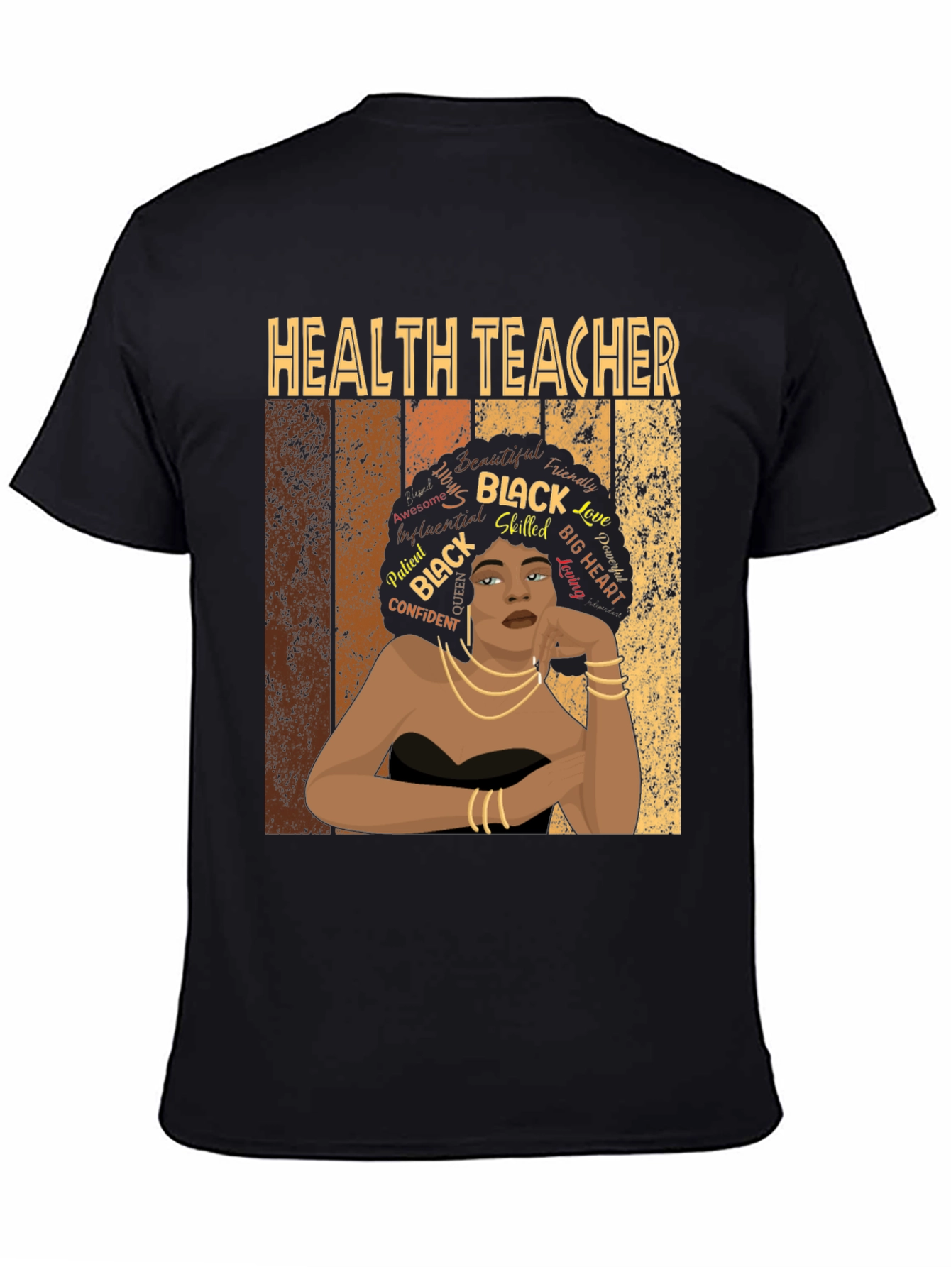 Health Teacher Black Woman T-Shirt