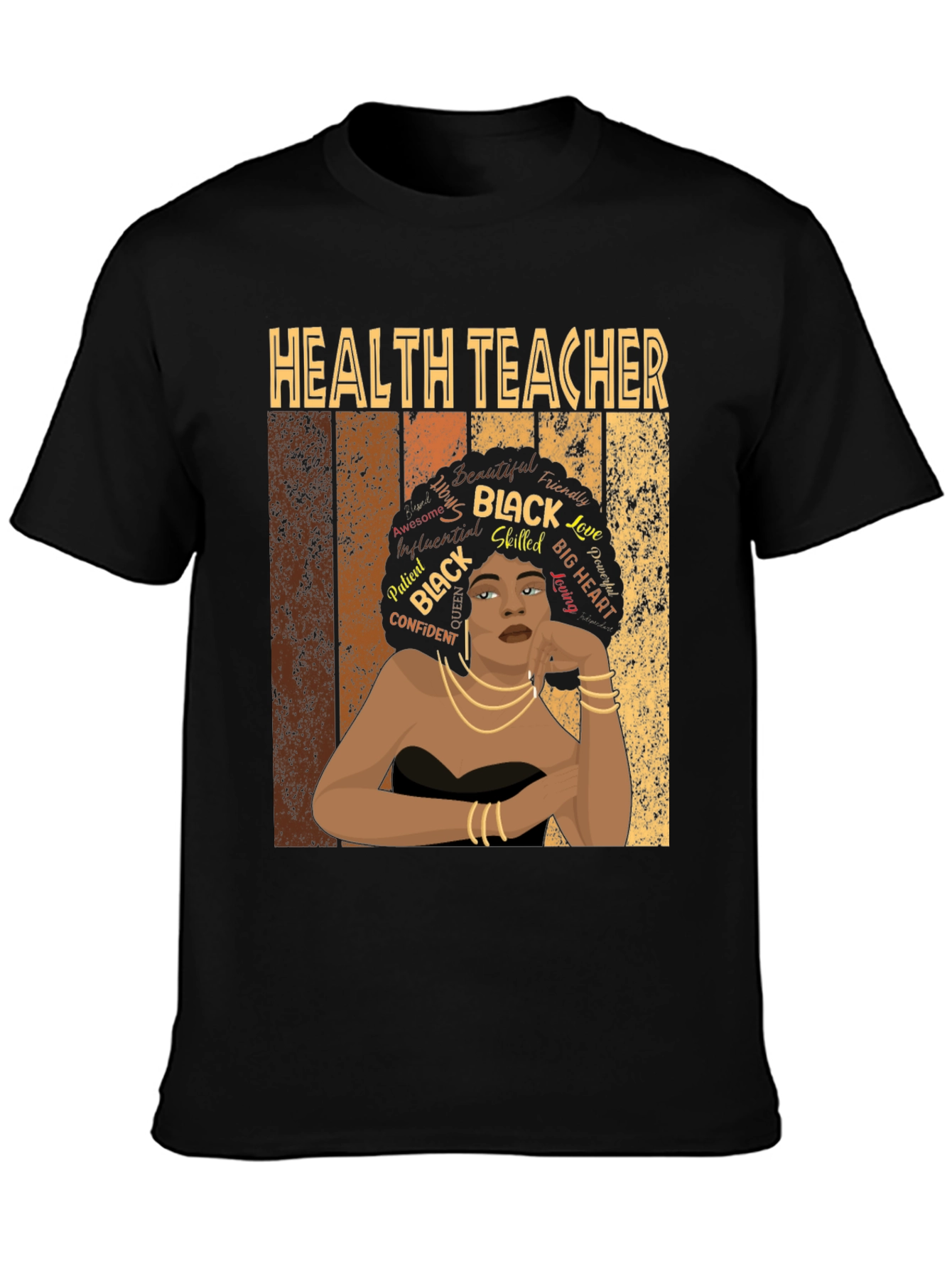 Health Teacher Black Woman T-Shirt