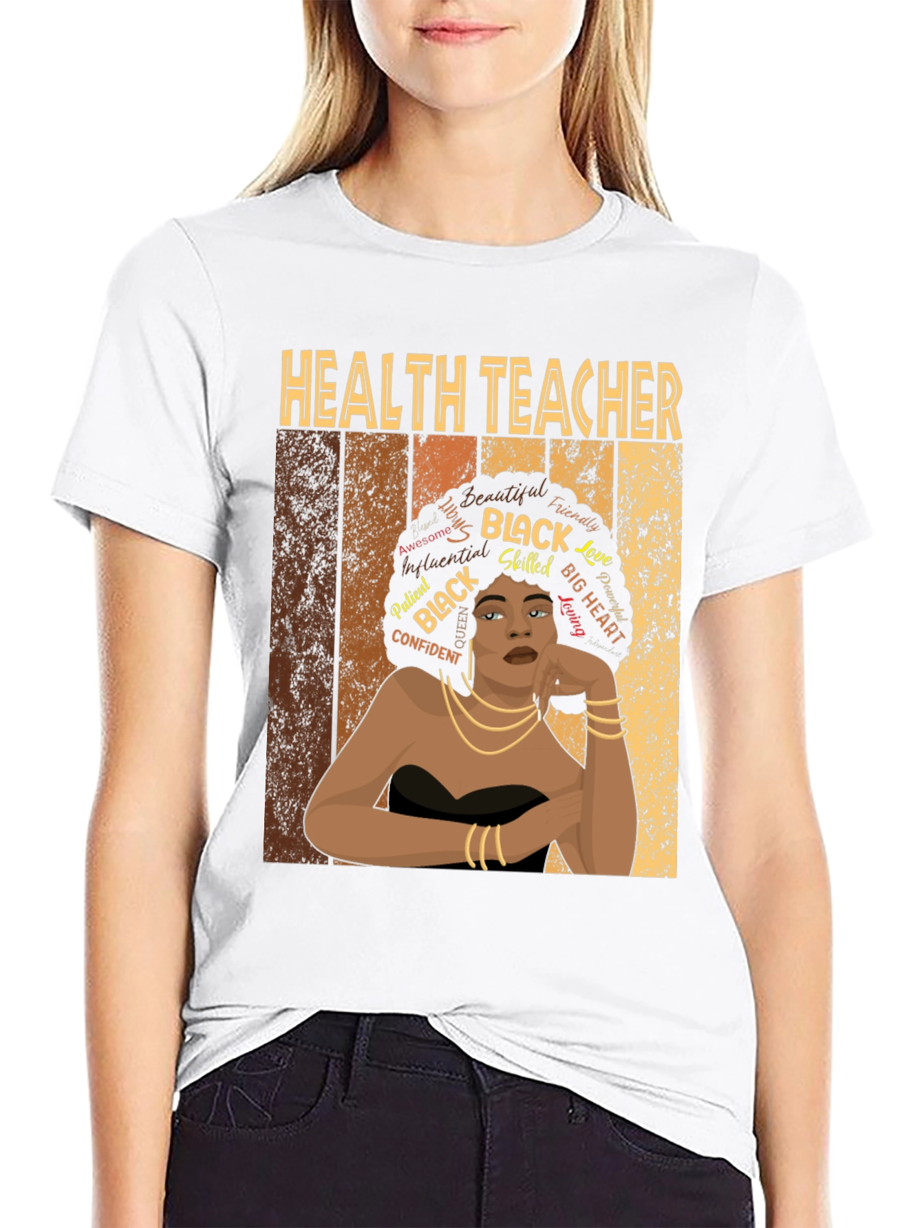 Health Teacher Black Woman T-Shirt