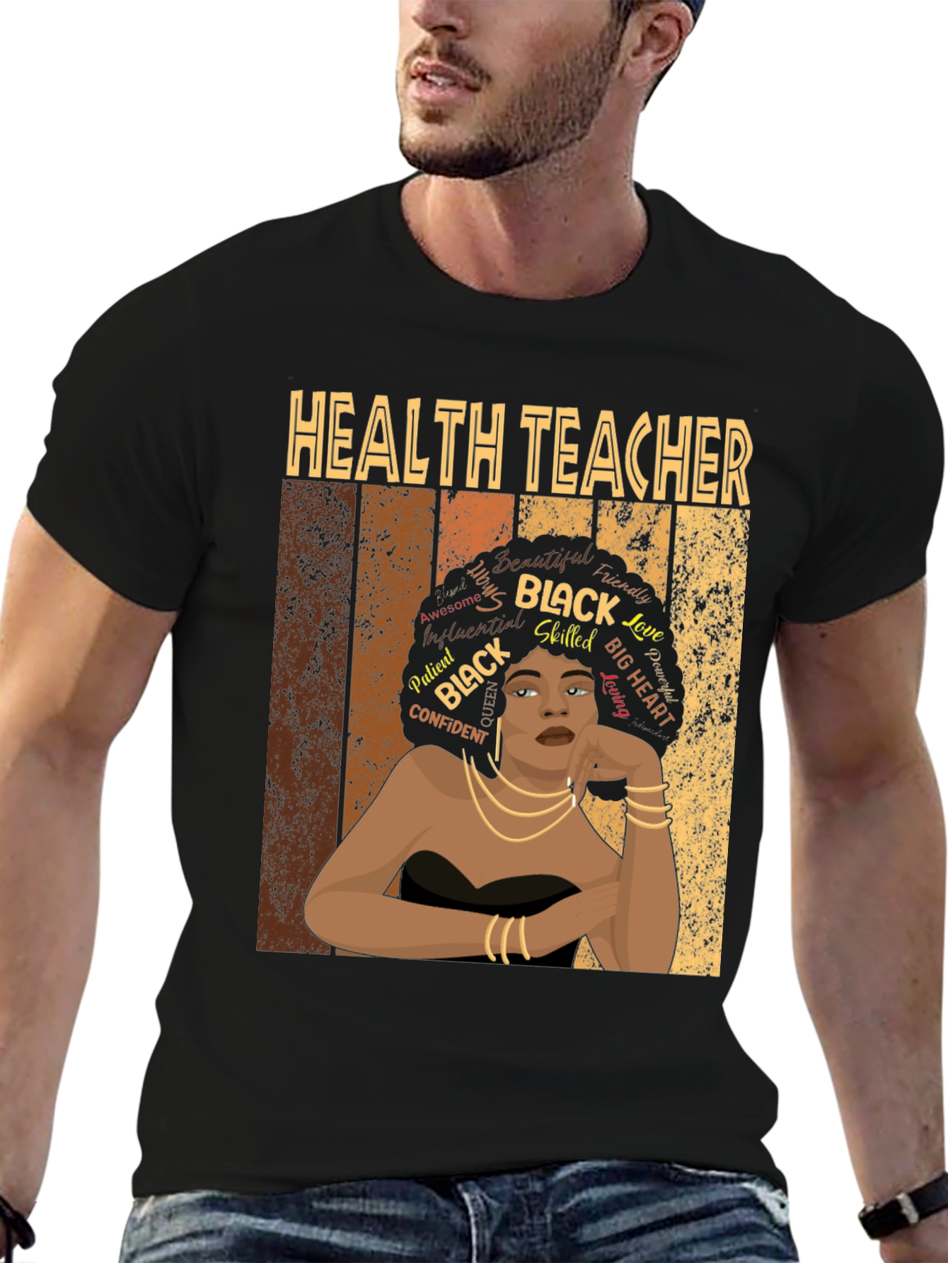Health Teacher Black Woman T-Shirt
