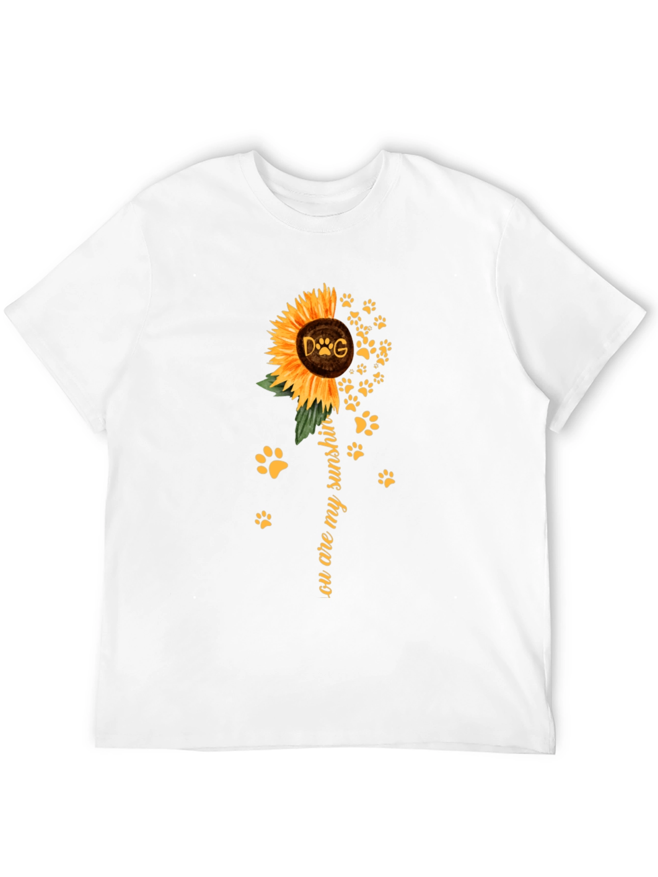 Dog Sunflower Paw Print Tee
