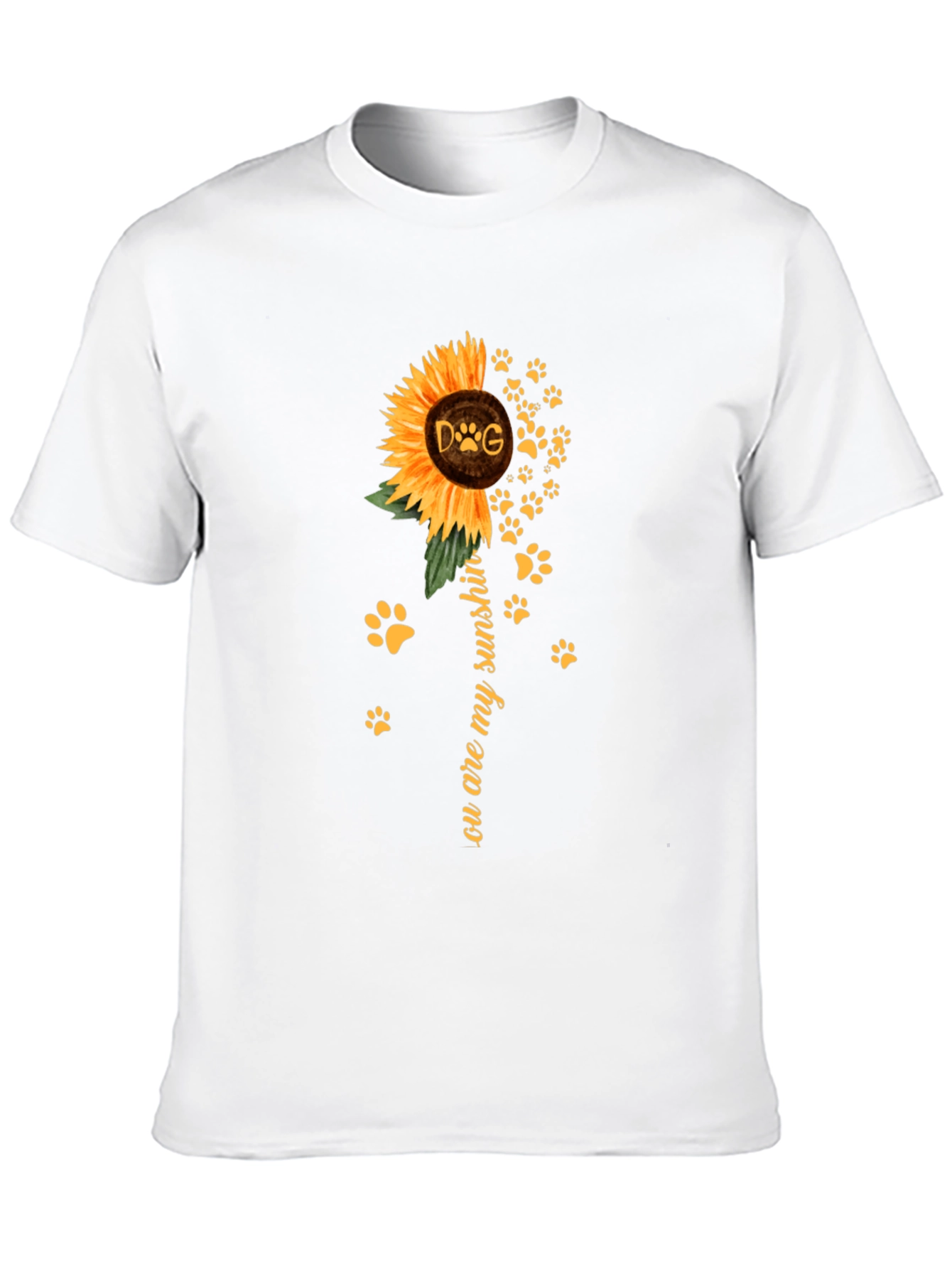 Dog Sunflower Paw Print Tee