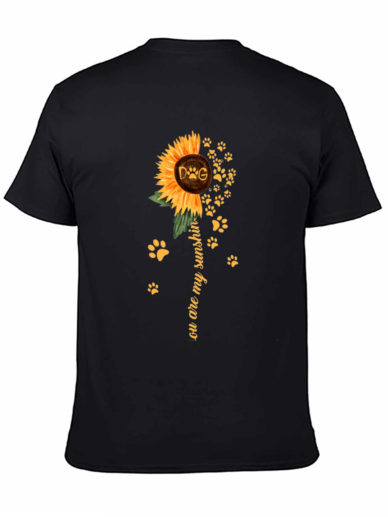 Dog Sunflower Paw Print Tee