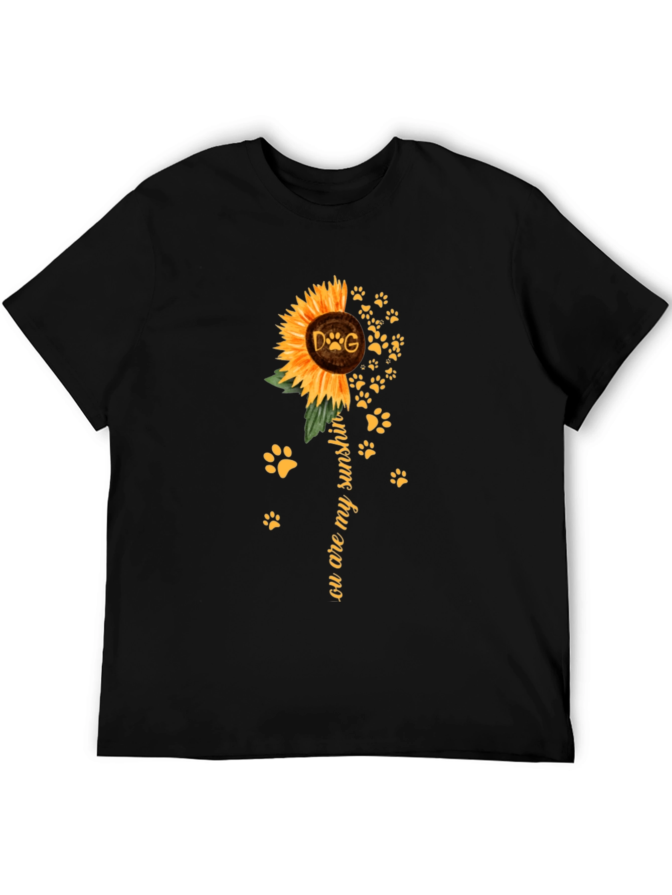Dog Sunflower Paw Print Tee