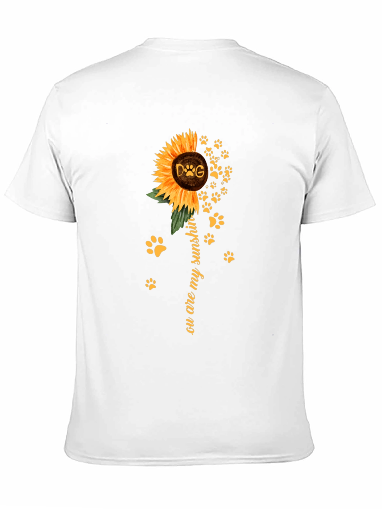 Dog Sunflower Paw Print Tee