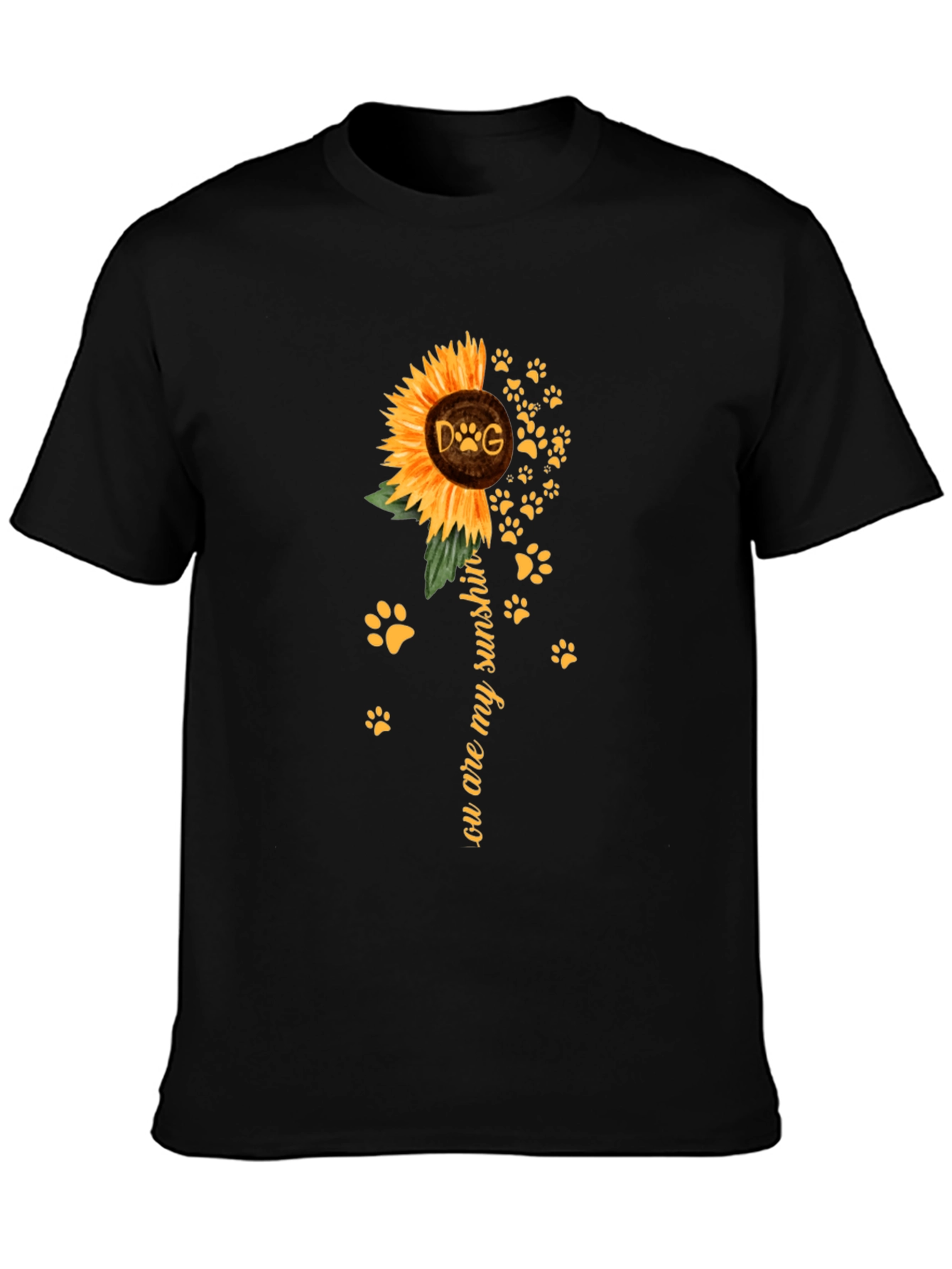 Dog Sunflower Paw Print Tee