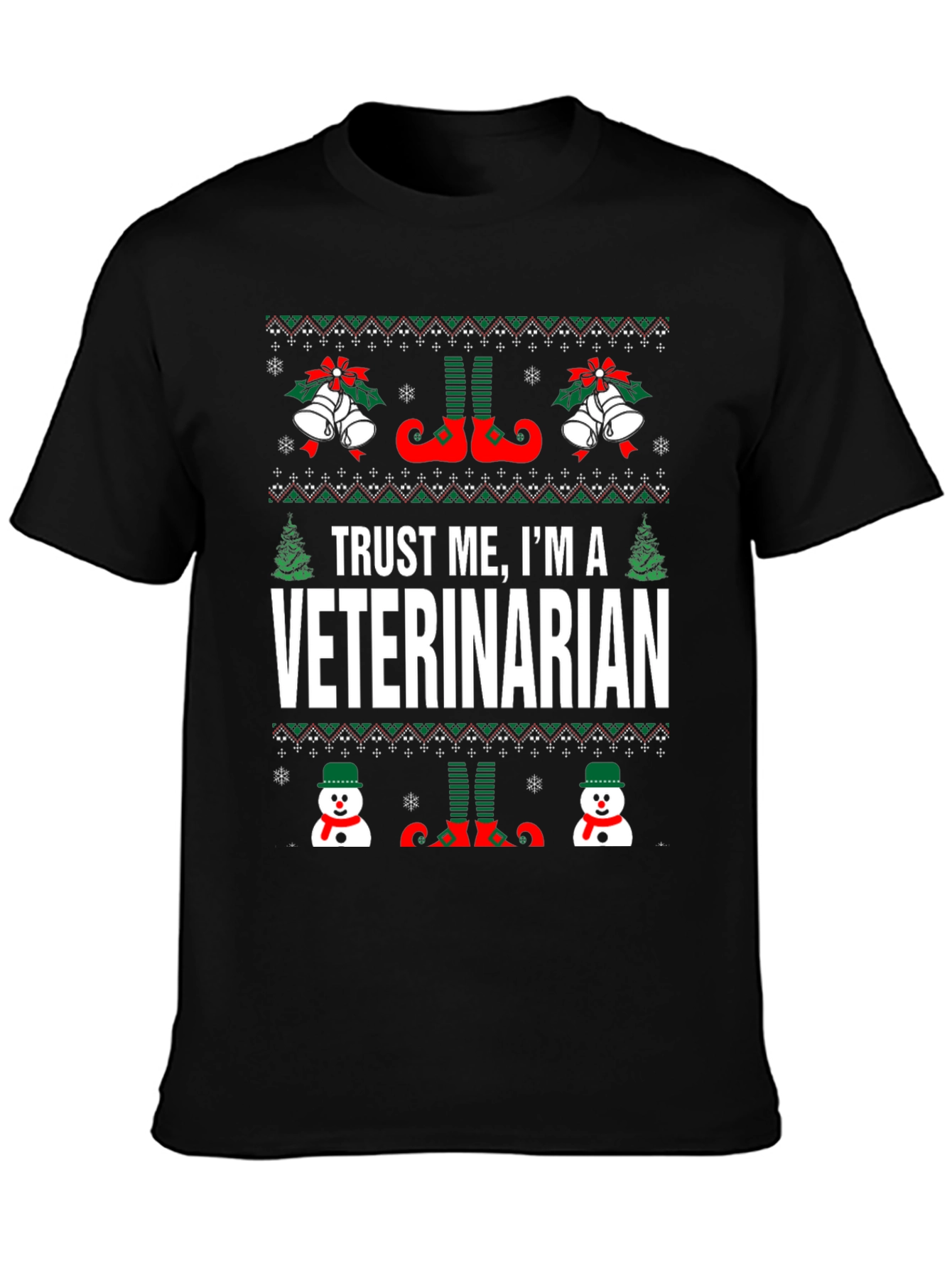 Funny Veterinarian Ugly Christmas Sweater T-Shirt