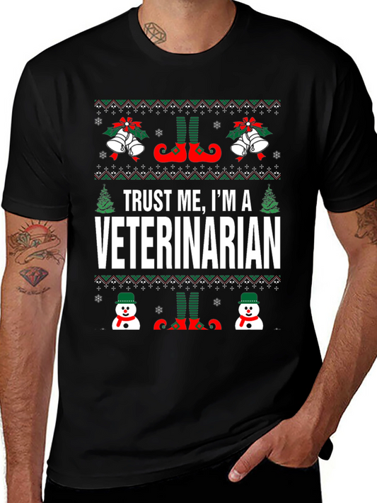 Funny Veterinarian Ugly Christmas Sweater T-Shirt