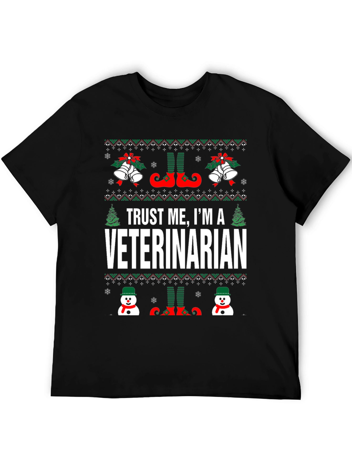 Funny Veterinarian Ugly Christmas Sweater T-Shirt
