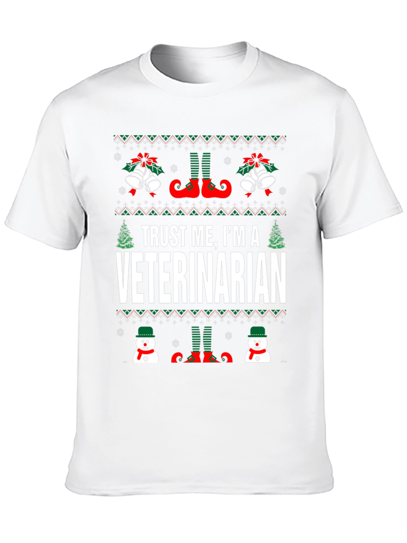 Funny Veterinarian Ugly Christmas Sweater T-Shirt