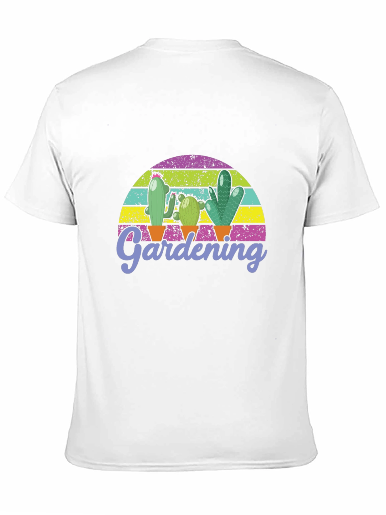 Gardening Cactus Graphic T-Shirt - Black