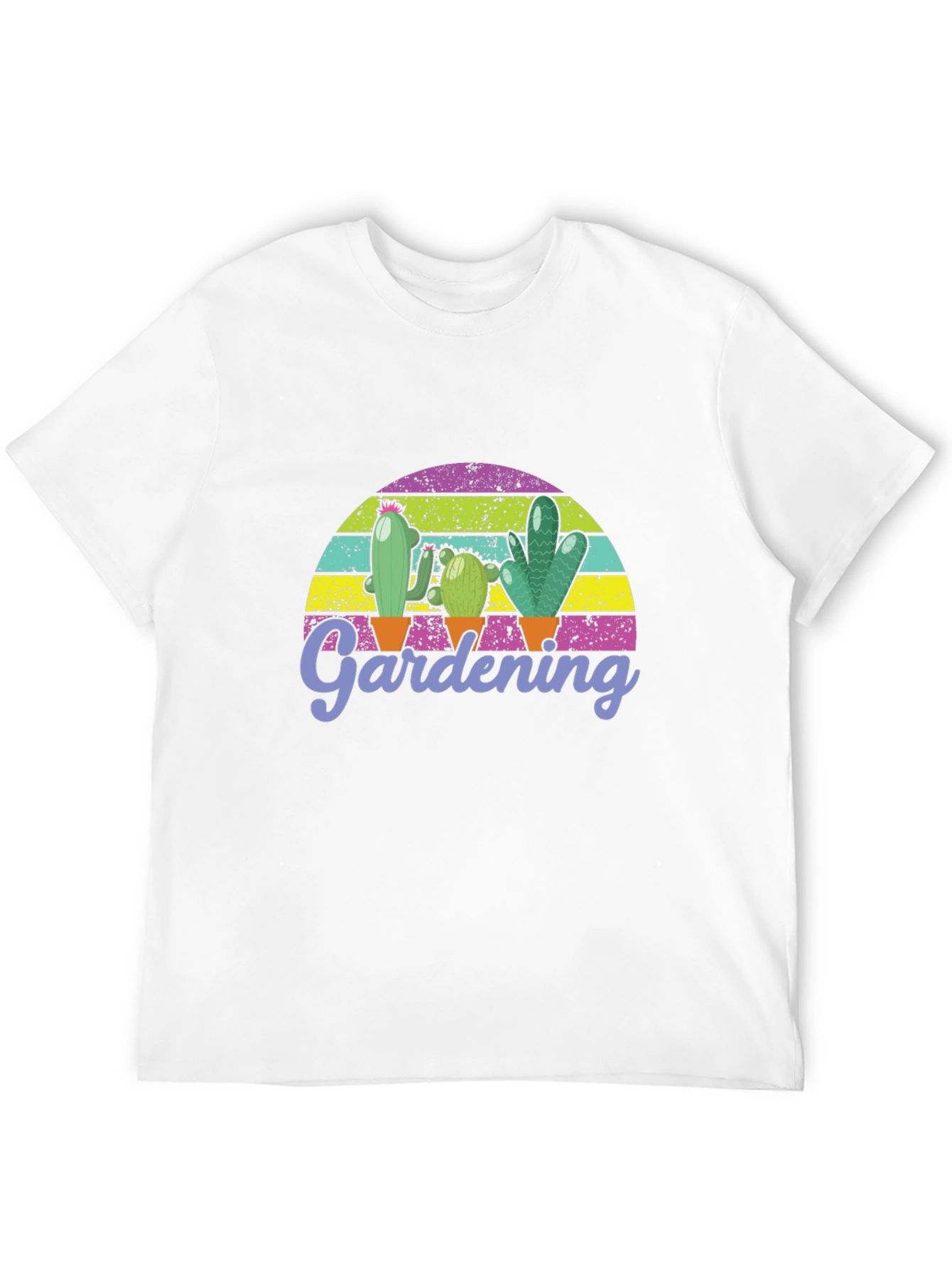 Gardening Cactus Graphic T-Shirt - Black
