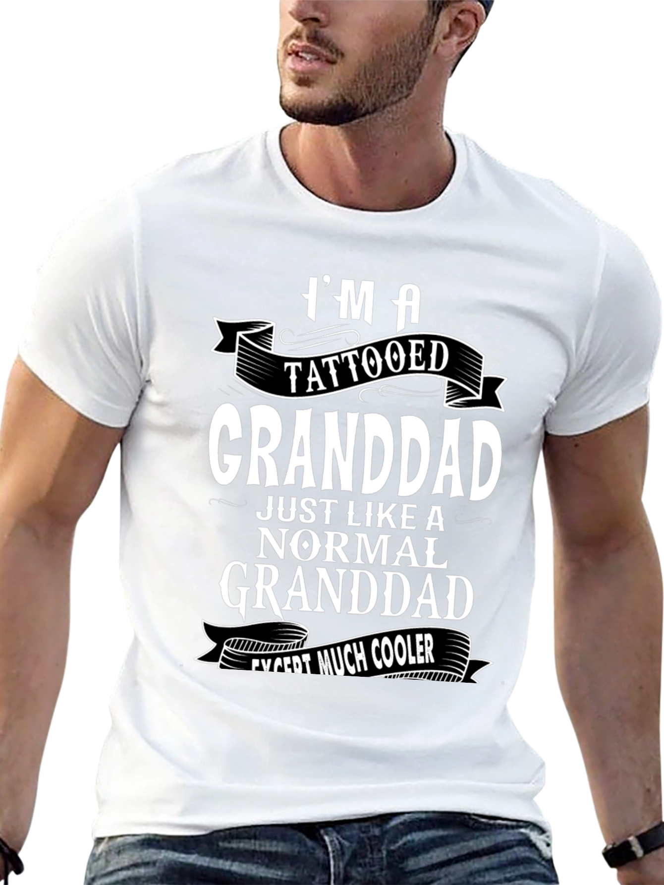 Tattooed Granddad Tee: Cool Grandpa Style!