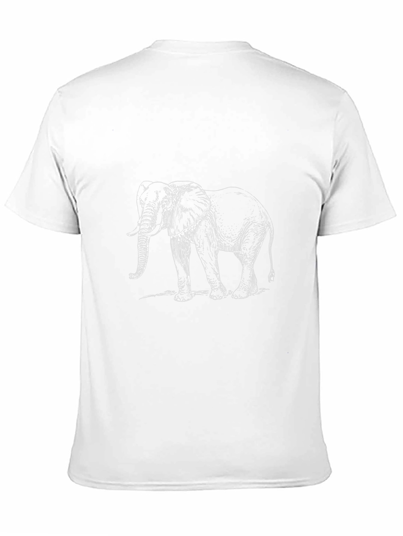 Elephant Sketch Graphic Tee - Black