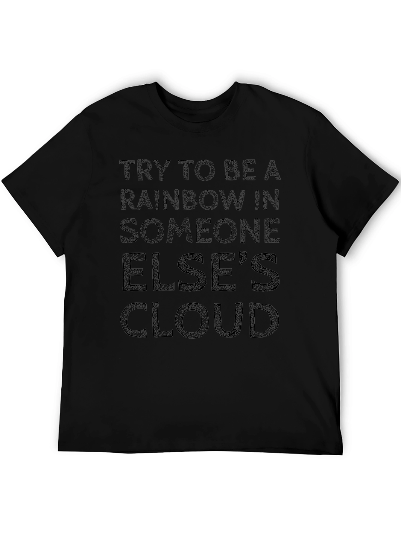 Inspirational Rainbow Cloud Graphic T-Shirt