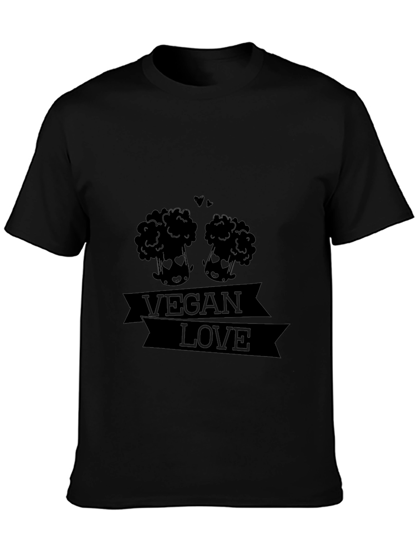 Vegan Love Graphic Tee - Black T-Shirt