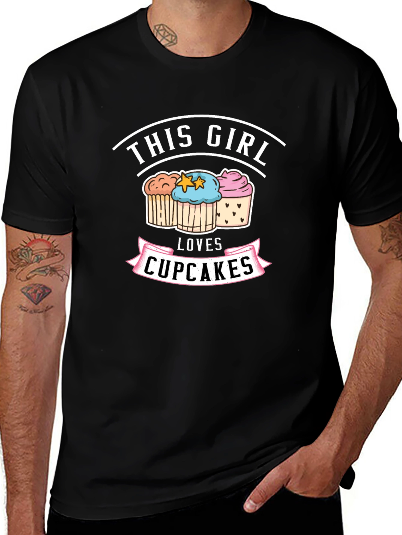 This Girl Loves Cupcakes Graphic T-Shirt