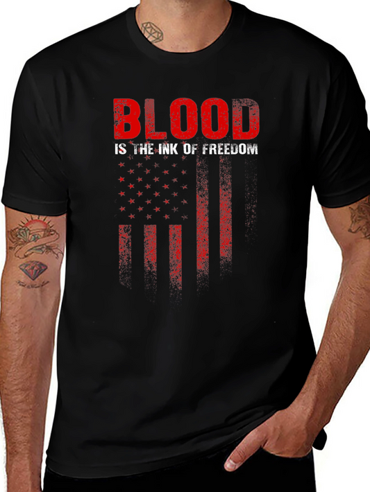 Blood is the Ink of Freedom Graphic T-Shirt