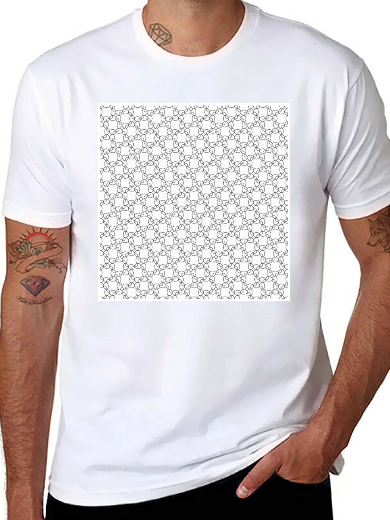 Geometric Pattern T-Shirt - Modern Design
