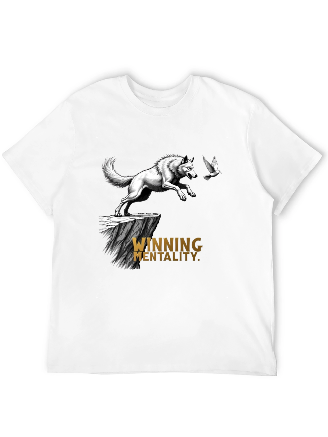 Winning Mentality Wolf Graphic T-Shirt